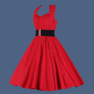 Vestido Rojo "Passion & Style" con Cinturón Negro Incluido